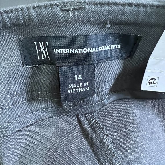 Inc International Concepts Ruched-Hem Cropped Pants, Urban Olive, Size 14 - Picture 12 of 12